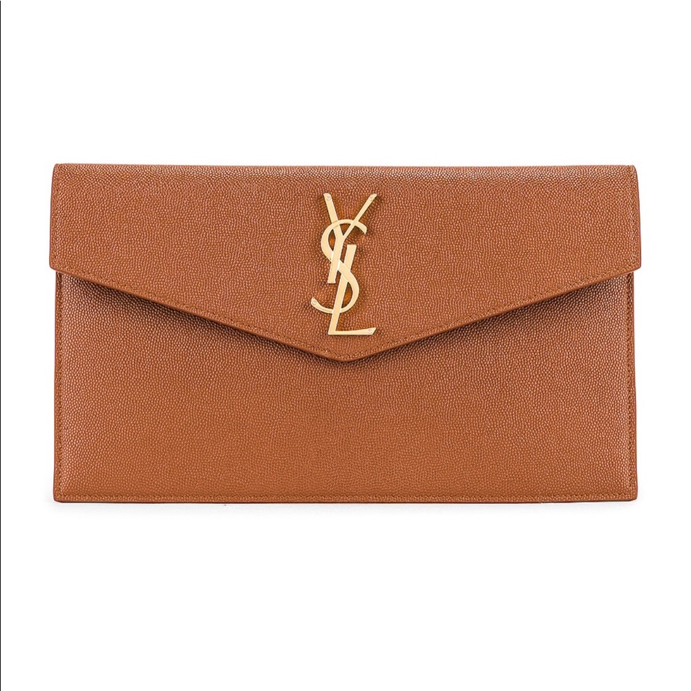 Saint Laurent Medium Clutch in Brick